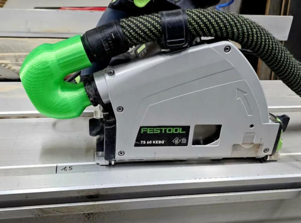 Адаптер за прахосмукачка и ръчен циркуляр Festool без запушване