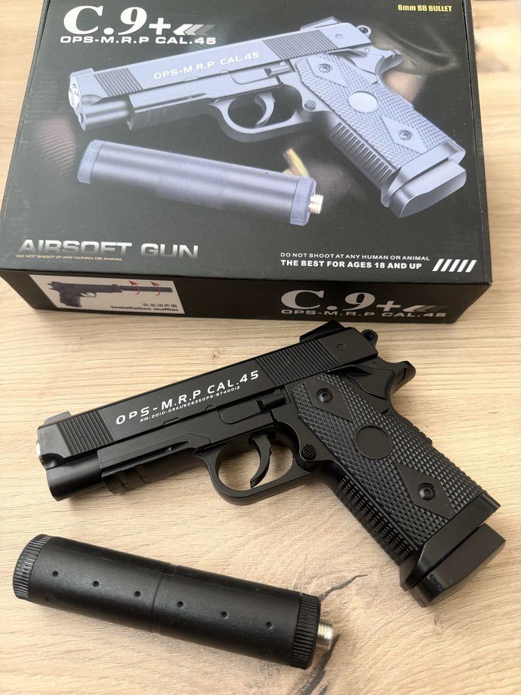 Метални Airsoft Пистолети + 1000 топчета подарък НОВИ МОДЕЛИ